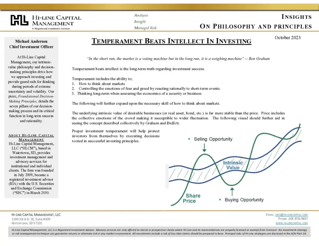 Temperament-Beats-Intellect-pdf | | Hi-Line Capital Management